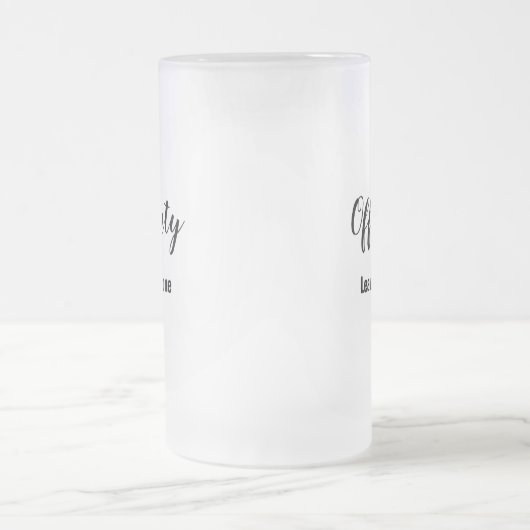 Off Duty Weekend Vacacation Spaß Mattglas Bierglas (Mittel)