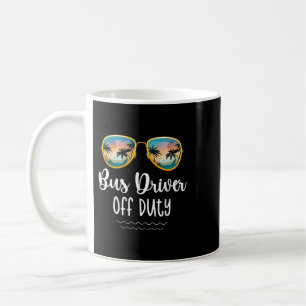 Off Duty Yellow School Bus Fahrer Beach Summer Tri Kaffeetasse