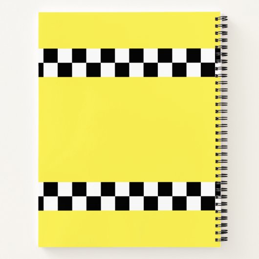 Off Duty Yellow Taxi Fahrer Notizblock (Rückseite)