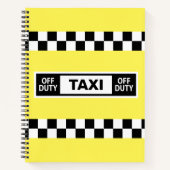 Off Duty Yellow Taxi Fahrer Notizblock (Vorderseite)