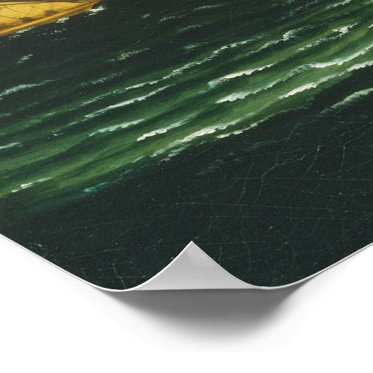 Off Gibraltar - Thomas Chambers Fine Art Poster (Ecke)