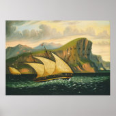 Off Gibraltar - Thomas Chambers Fine Art Poster (Vorne)