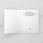 Off Grid Birthday Card für Wandern, Bergsteiger Karte (Innenseite)