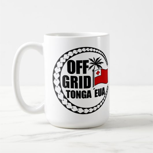 Off-Grid-Tonga-Eua-Lebensstil Kaffeetasse (Links)