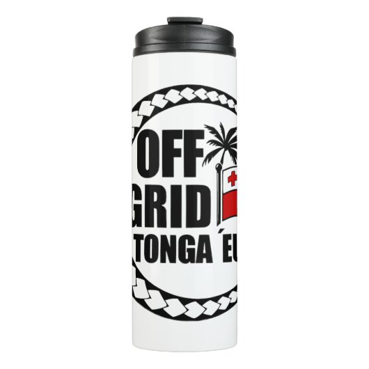 Off Grid Tonga Eua Lebensstil Thermosbecher (Vorderseite)