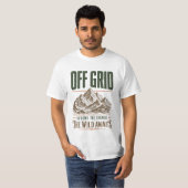 Off-Grid-Vintage-Bergdesign T-Shirt (Vorne ganz)