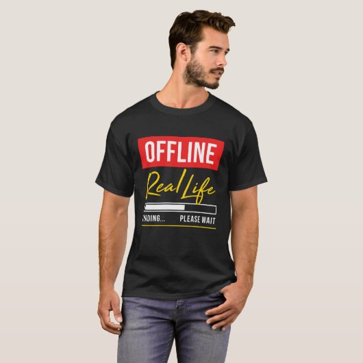 Off-line - das wirkliche Leben, das bitte lädt, T-Shirt (Vorne ganz)