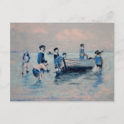 Off New Brighton Shore - 1891 Postkarte (Vorderseite)