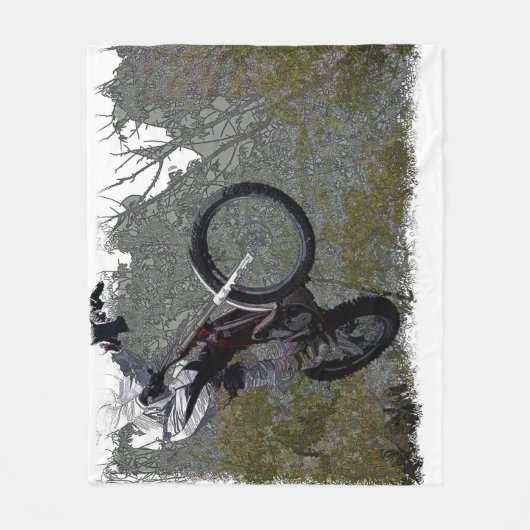 Off-Rading - Motocross Racing Fleecedecke (Vorderseite)