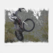 Off-Rading - Motocross Racing Fleecedecke (Vorderseite (Horizontal))