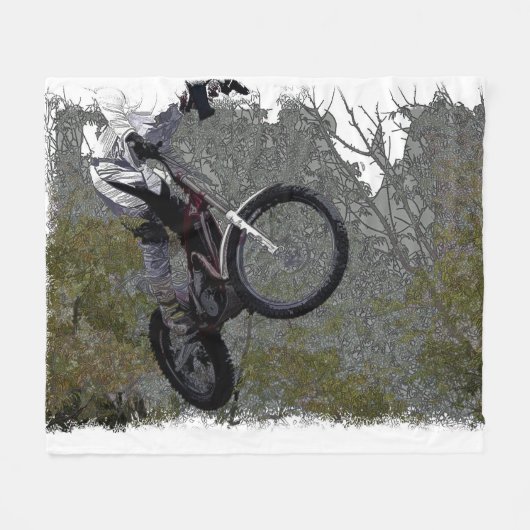 Off-Rading - Motocross Racing Fleecedecke (Vorderseite (Horizontal))