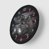 Off road 4x4 cartoon runde wanduhr (Winkel)