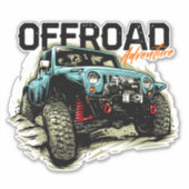 Off-road Adventure 4 X 4 Graphic Rock Crawler Aufkleber (Vorderseite)