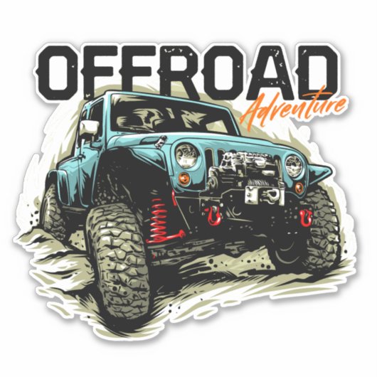 Off-road Adventure 4 X 4 Graphic Rock Crawler Aufkleber (Vorderseite)