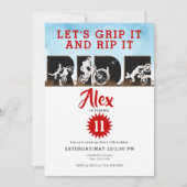 Off Road Adventure Dirt Bike Motocross Geburtstag Einladung (Vorderseite)