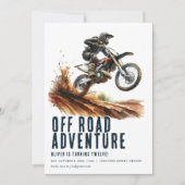 Off Road Adventure Motorrad-Party Einladung (Vorderseite)
