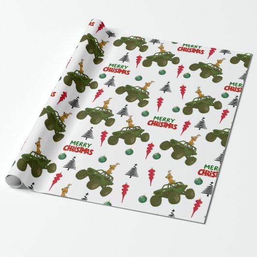 Off Road Christmas Wrapping Paper Geschenkpapier (Ungerollt)