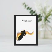 Off Road Dirt Bike mit Flammen Einladung (Stehend Vorderseite)