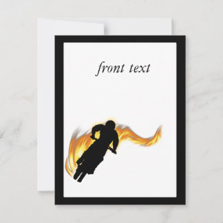 Off Road Dirt Bike mit Flammen Einladung