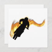 Off Road Dirt Bike mit Flammen Einladung (Vorne/Hinten)