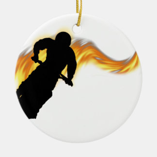 Off Road Dirt Bike mit Flammen Keramikornament