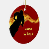 Off Road Dirt Bike mit Flammen Keramikornament (Rechts)