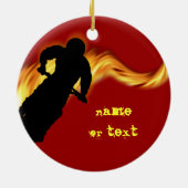 Off Road Dirt Bike mit Flammen Keramikornament (Hinten)