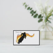 Off Road Dirt Bike mit Flammen Visitenkarte (Stehend Vorderseite)