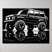 Off-Road Legend Silhouette Poster (Vorne)