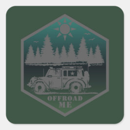 OFF ROAD ME Wilderness Quadratischer Aufkleber