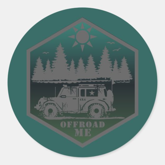 OFF ROAD ME Wilderness Square Sticker (Vorderseite)