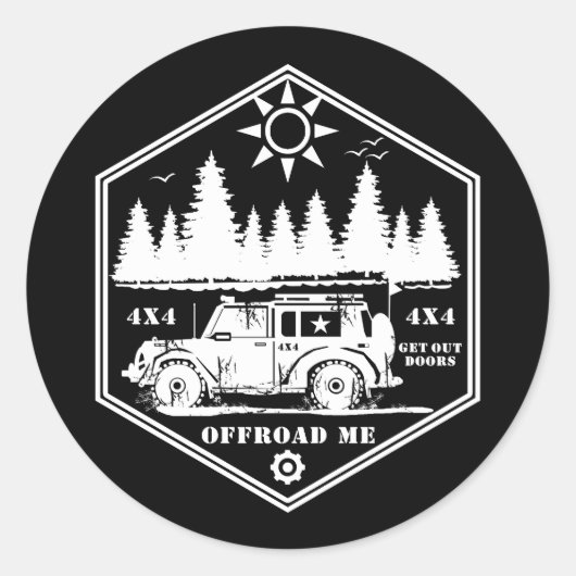 OFF ROAD ME Wilderness WB Runder Aufkleber (Vorderseite)