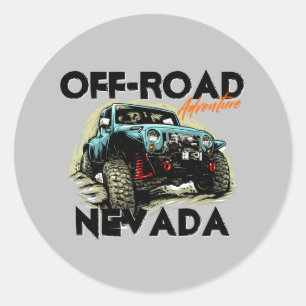 Off-Road Nevada 4X4 ATV T-Shirt mit individuellem Runder Aufkleber