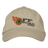 Off Road Racing Flames Bullet Bestickte Baseballkappe (Vorderseite)