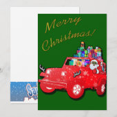 Off Road Santa Frohe Weihnachten! Feiertagskarte (Vorne/Hinten)