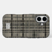 Off-Set Modernes Kariert Grau Case-Mate iPhone Hülle (Rückseite (Horizontal))