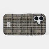Off-Set Modernes Kariert Grau iPhone 16 Hülle (Rückseite (Horizontal))