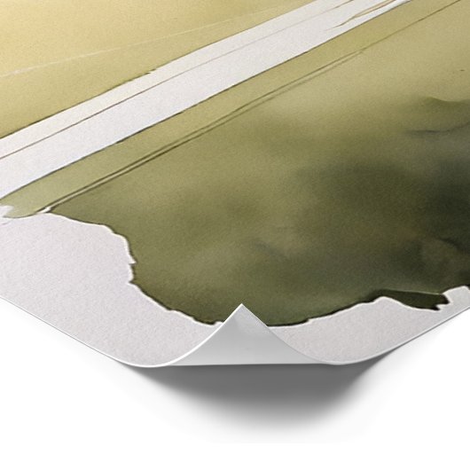 Off Strike - Archival Cricket Print Poster (Ecke)