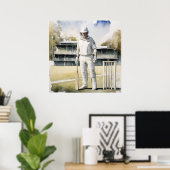 Off Strike - Archival Cricket Print Poster (Heimbüro)