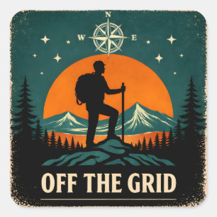 Off The Grid – Trenne dich, verbinde dich wieder m Quadratischer Aufkleber