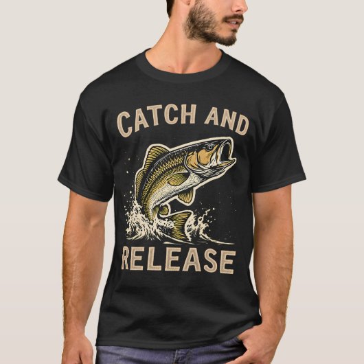 Off The Hook Sport Fishing Design T-Shirt (Vorderseite)