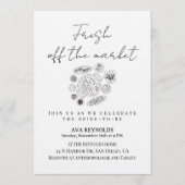 Off The Market Bridal Shower Invitation Template Einladung (Vorderseite)
