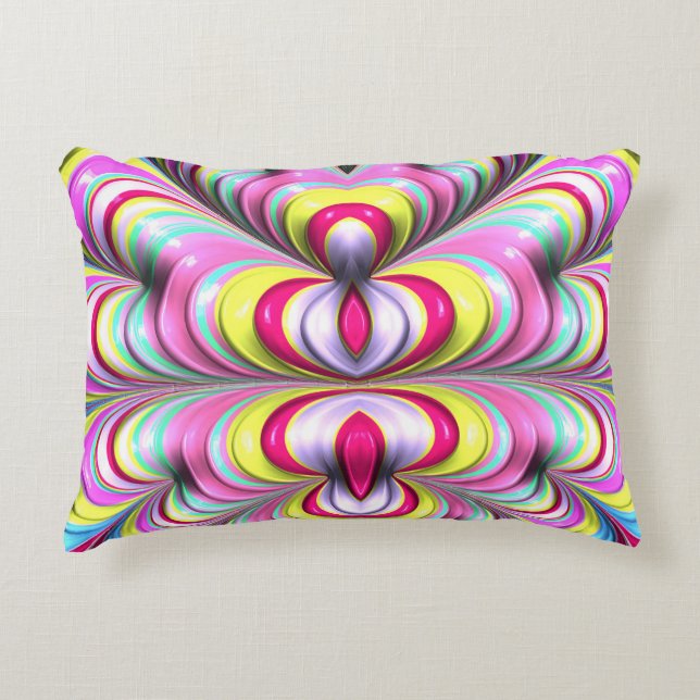 ~OFF THE PLANET WOW ~ Fraktal Design ~ Dekokissen (Vorderseite)