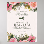 Off to Altar Kentucky Derby Brautparty Sign Poster (Vorne)