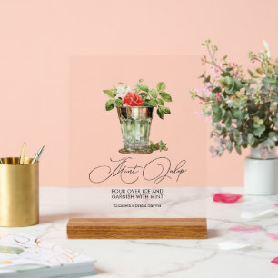 "Off to Altar" Mint Julep Derby Brautparty Acrylschild