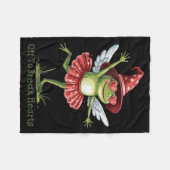 Off To Break Hearts Funny Frog Valentines Women Gi Fleecedecke (Vorderseite (Horizontal))