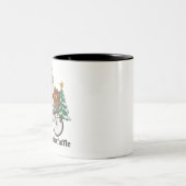 Off To Cause A Kerfuffle Frog Christmas Funny Meme Zweifarbige Tasse (Mittel)