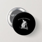 Off To Cause A Kerfuffle Funny Capybara Scooter Ch Button (Vorne & Hinten)