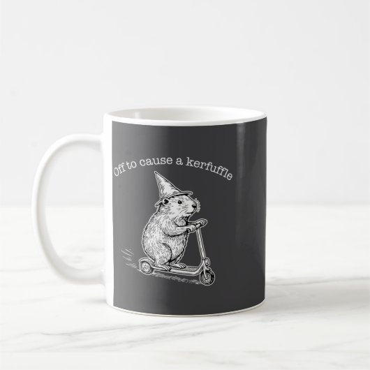 Off To Cause A Kerfuffle Funny Capybara Scooter Ch Kaffeetasse (Links)