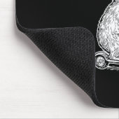 Off To Cause A Kerfuffle Funny Capybara Scooter Ch Mousepad (Ecke)